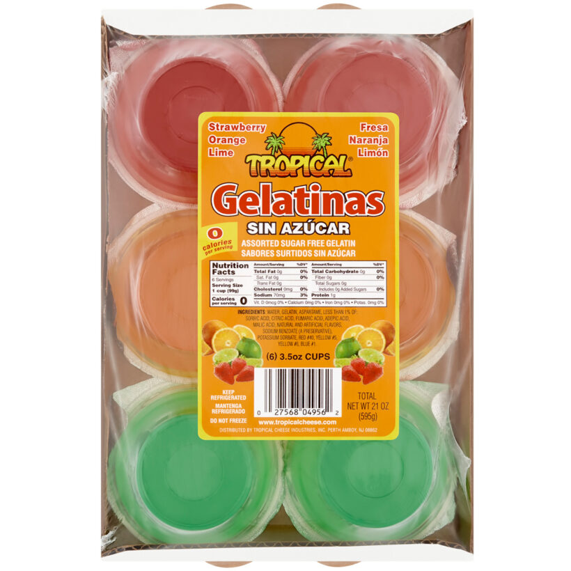 Sugar Free Gelatin Tropical Cheese 