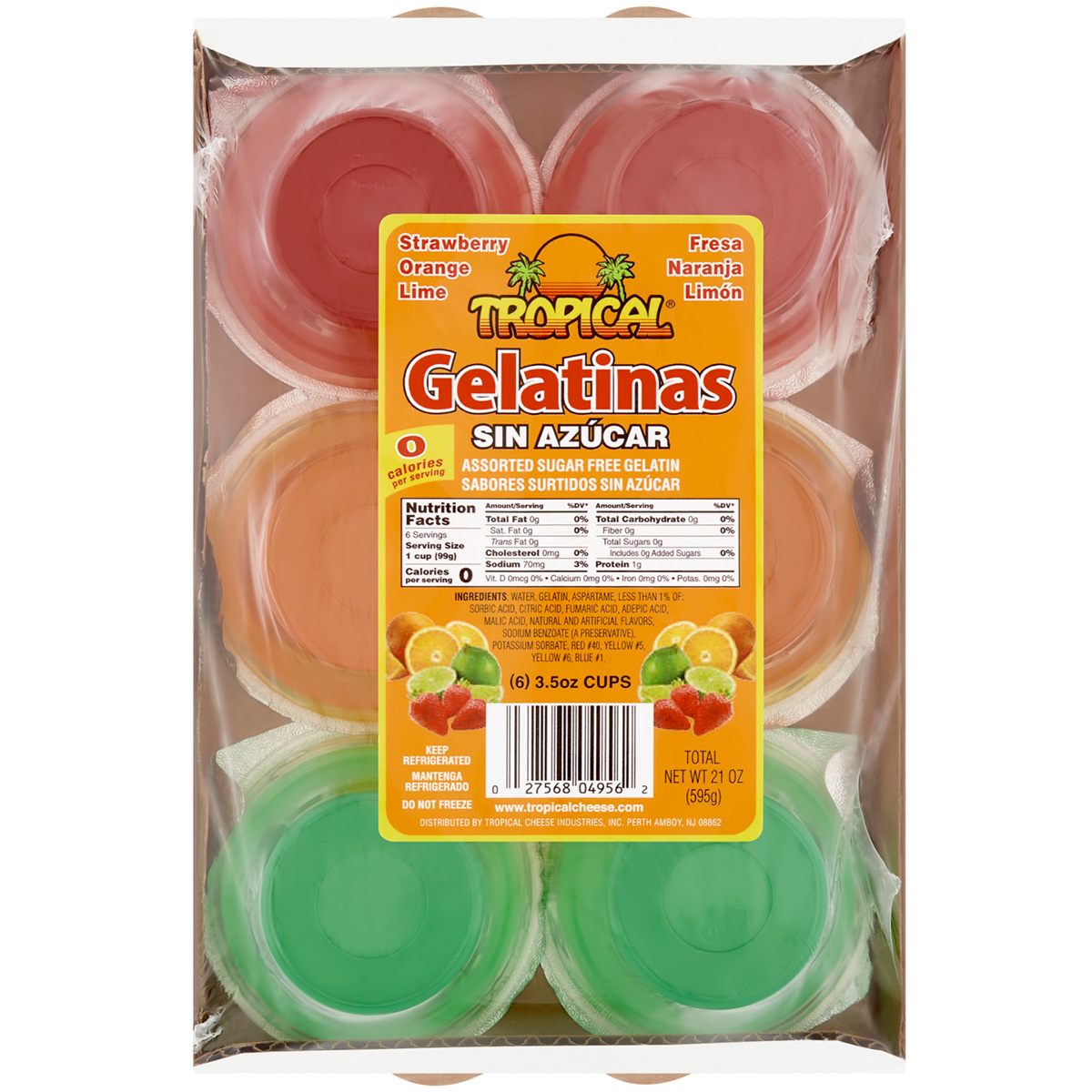 Gelatina sin azúcar - Tropical Cheese