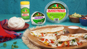 Thumbnail image for: Cheesy Shrimp and Avocado Quesadilla