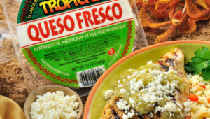 Recipe presentation for: Tomatillo Grilled Chicken with Queso Fresco