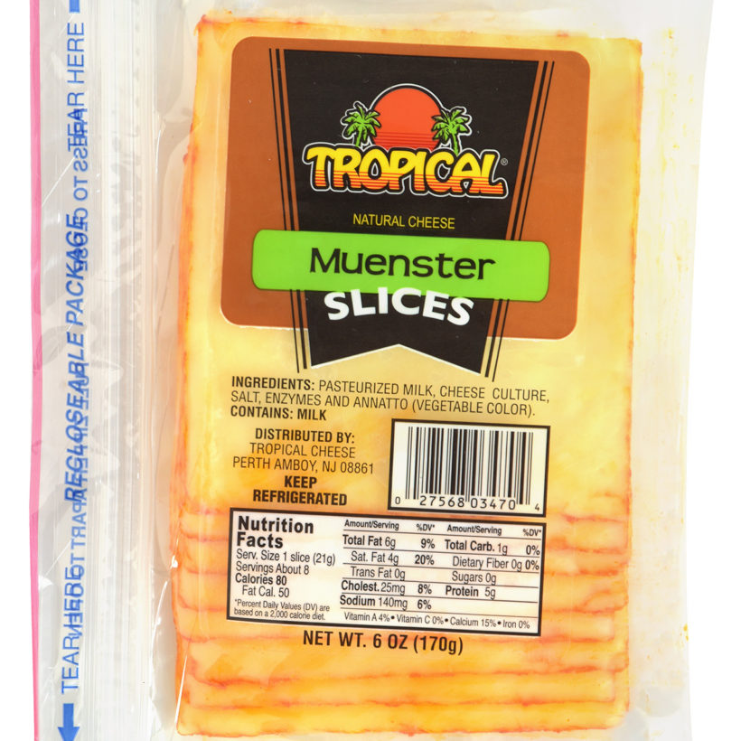 Muenster Shingle Slices - Tropical Cheese