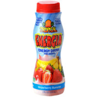 Product package for: Strawberry Banana Energy Drink