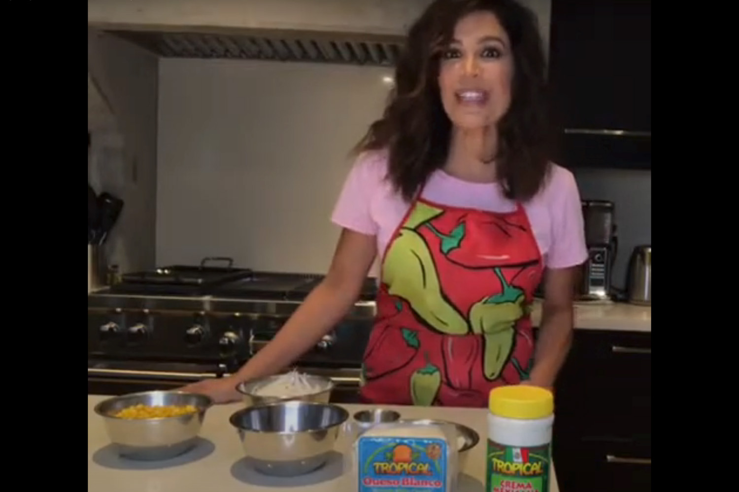 Karla Martínez prepares some tasty Roasted Poblanos