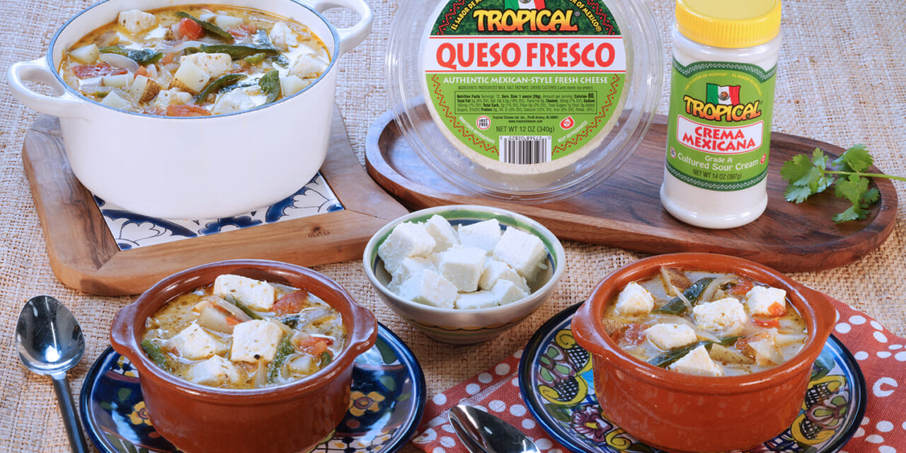 Presentation for recipe: Caldo de Queso