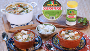 Presentation for recipe: Caldo de Queso (Cheese Soup)
