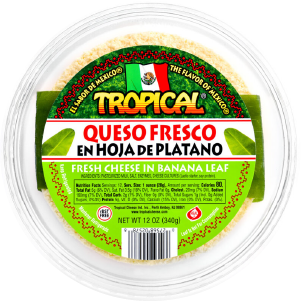 Presentation forQueso Fresco 
Mexicano 
en Hoja de Plátano