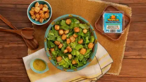 Thumbnail image for: Caesar Salad with Fried Cheese Croutons