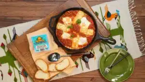 Presentation for recipe: Shakshuka with Queso de Freír